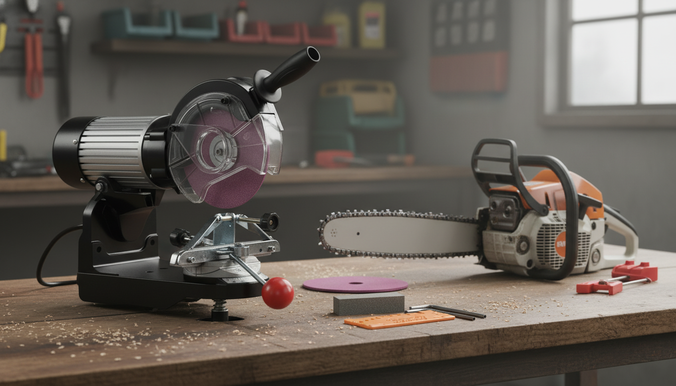 230W Electric Chainsaw Sharpener: Adjustable-Angle Grinder