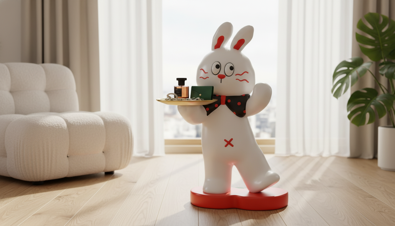 Rabbit Statue Tray Rack: A Chic Catchall for Essentials