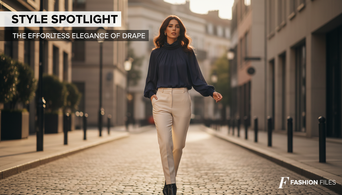 How to Style a Saint Laurent Sheer Silk Mock-Neck Blouse
