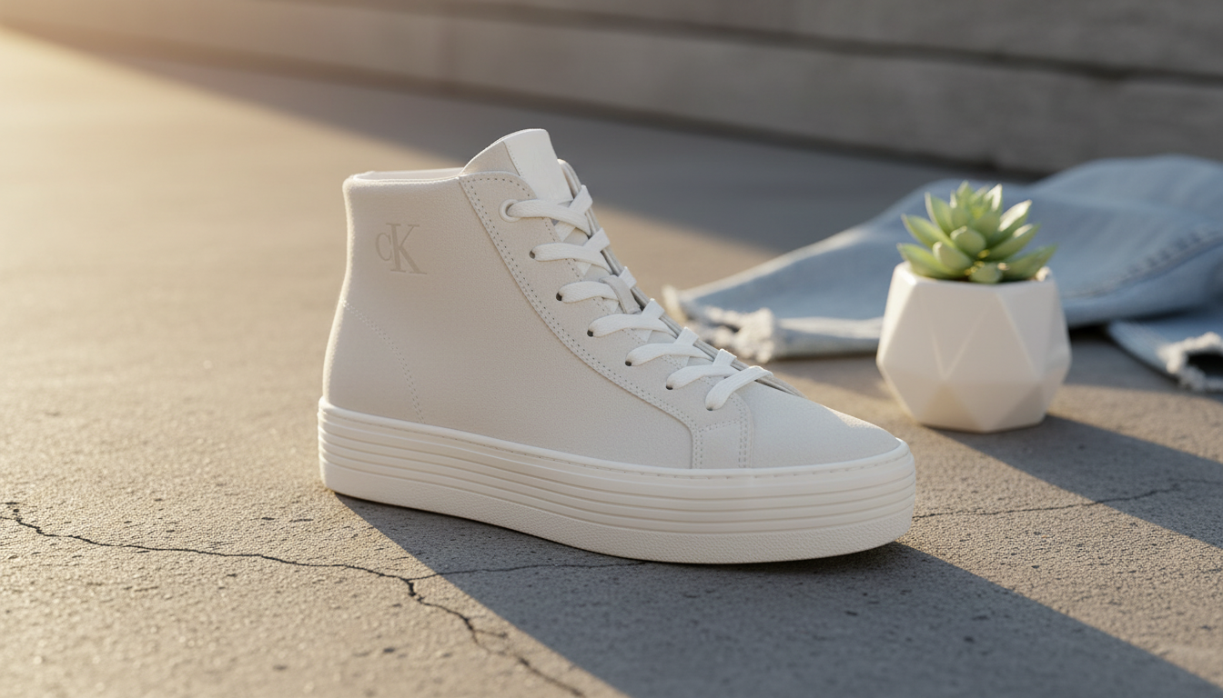Two-Tone Calvin Klein Jeans Leather Shoes for Women