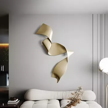 Italian Minimalist Wall-Hanging Pendant: Metal Statement