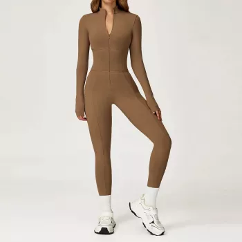 Zip-Front Yoga Jumpsuit: One-Piece Bodysuit Fit Guide