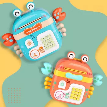 Crab Password Piggy Bank: Fingerprint Touch + Music